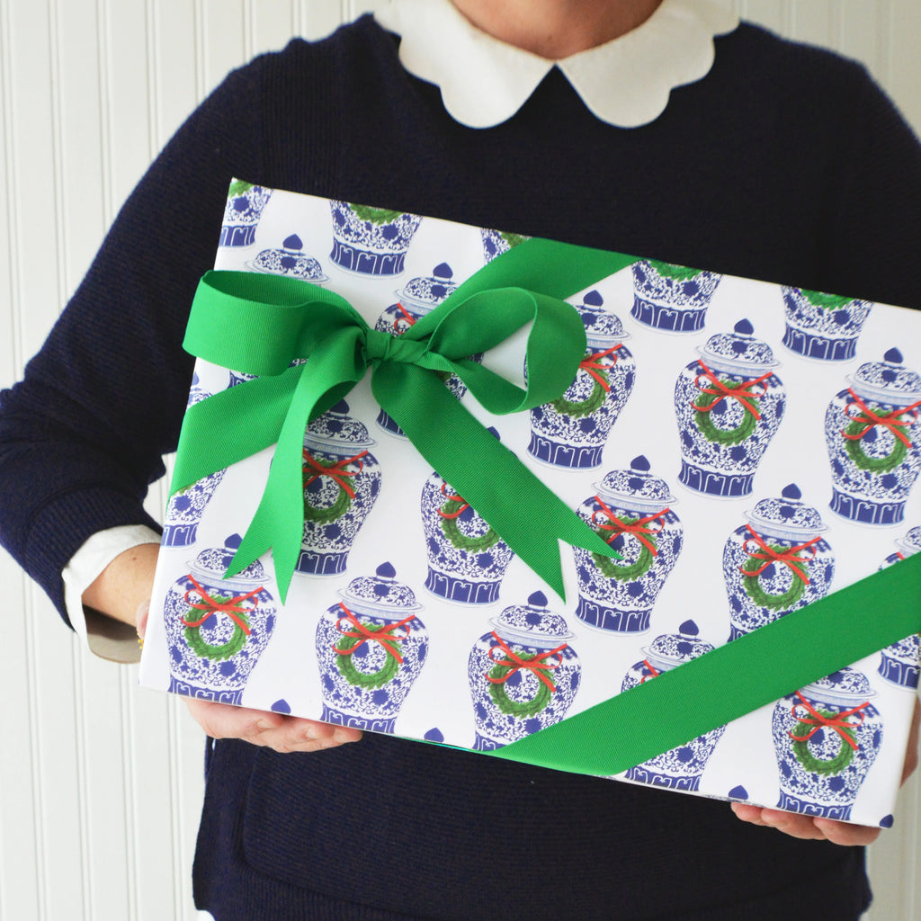 WH Hostess Grosgrain Ribbon, Emerald - Charles Mayer