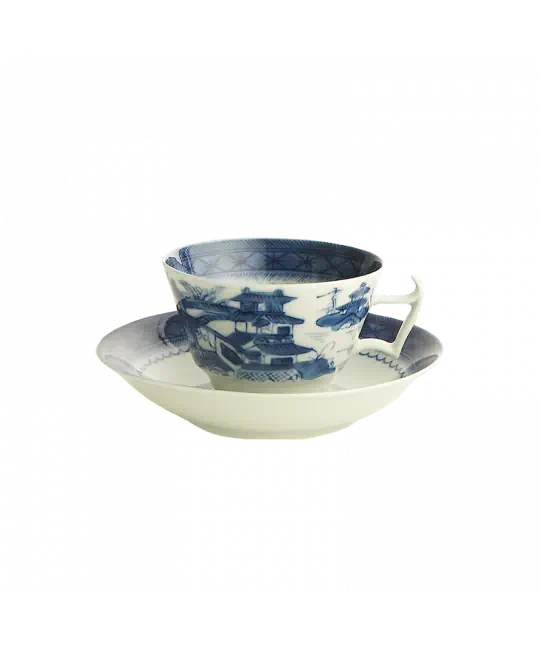 Mottahedeh Blue Canton Tea cup & Saucer - Charles Mayer