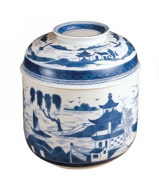 Mottahedeh Blue Canton Temple Jar - Charles Mayer