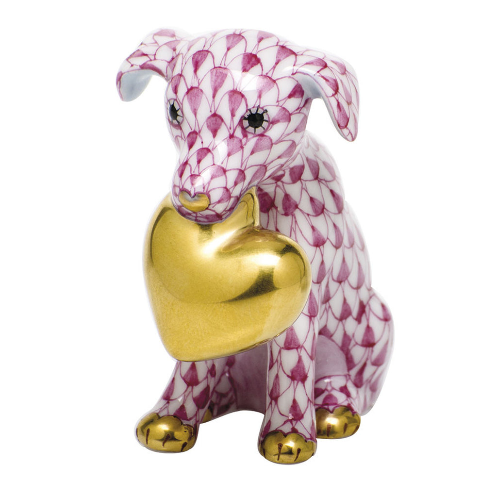 Herend Puppy Love, Raspberry - Charles Mayer