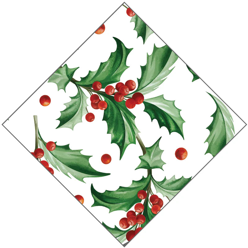WH Hostess Holly Berry Cocktail Napkins - Charles Mayer