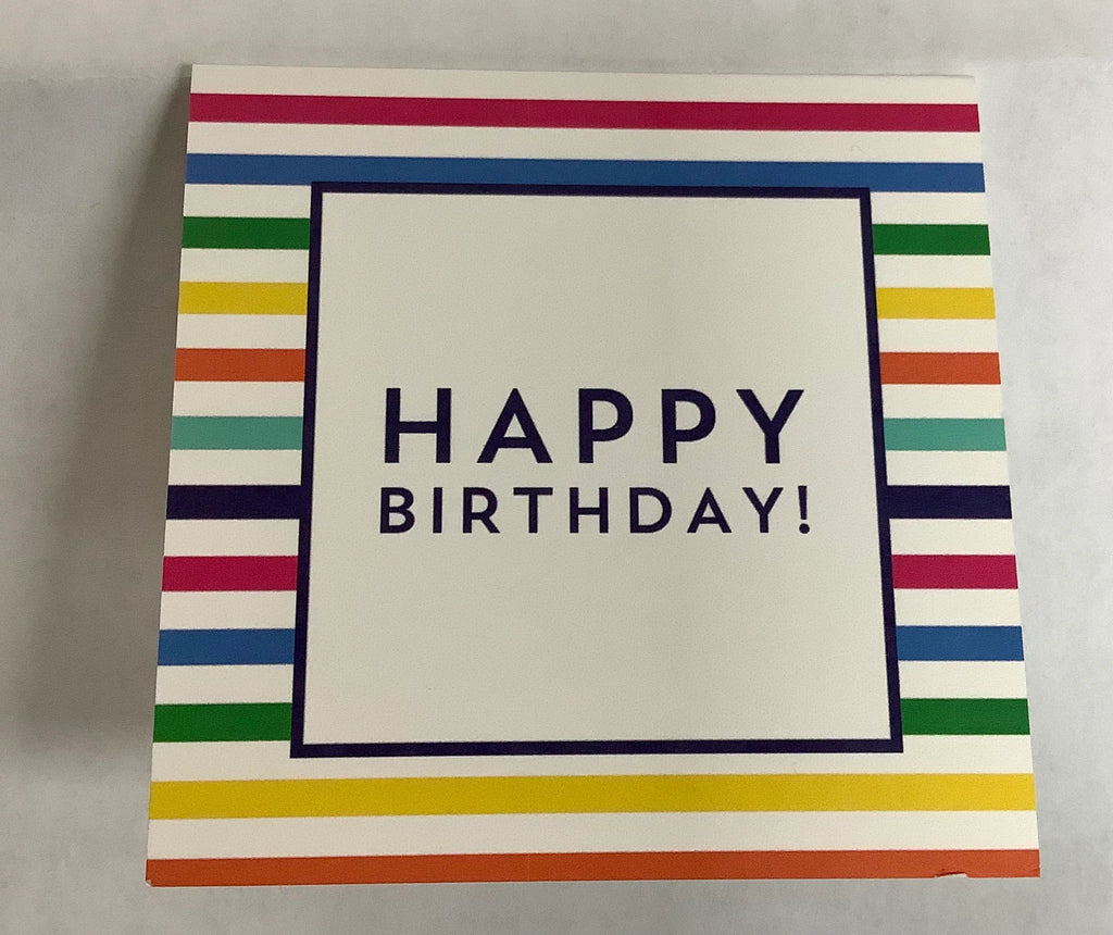 WH Hostess Birthday Stripe Enclosure Cards, Set of 10 - Charles Mayer