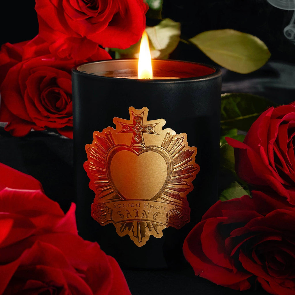 Saint Sacred Heart Black Candle - Charles Mayer