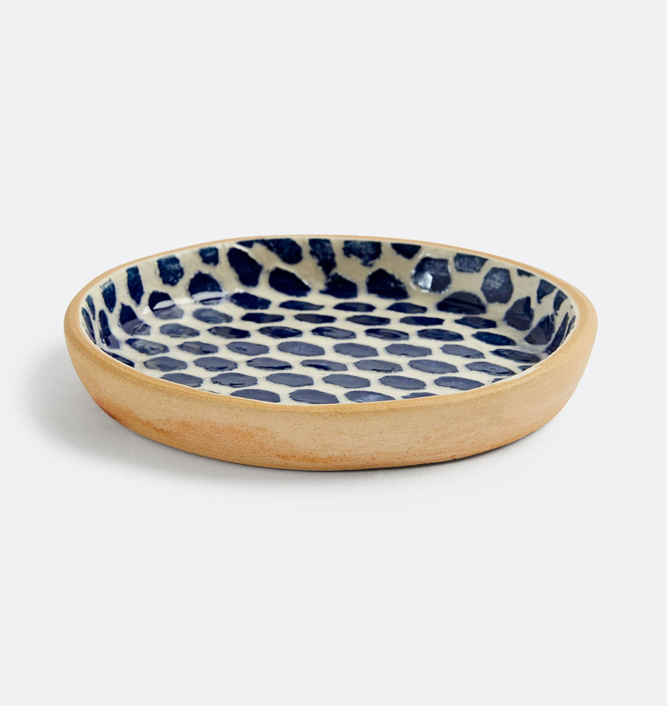 Terrafirma Ceramics Dot Cobalt Wine Coaster - Charles Mayer