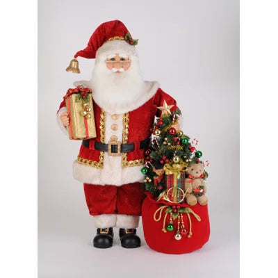 Karen Didion Lighted Christmas Spirit Santa - Charles Mayer
