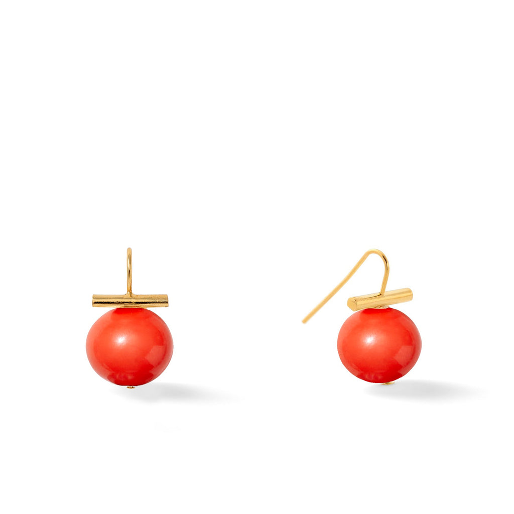 CC&Co. Salmon Medium Pebble Pearl Earrings - Charles Mayer