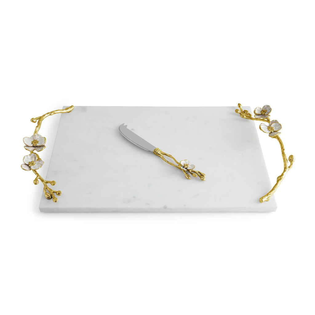 Michael Aram Orchid Large Cheese Board with Knife - Charles Mayer