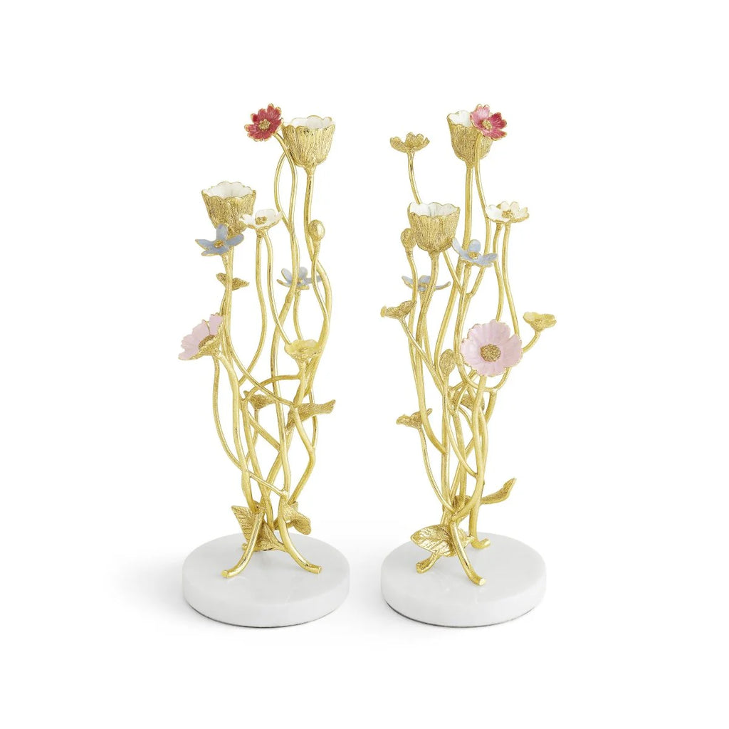 Michael Aram Wildflowers Candleholders, Set of 2 - Charles Mayer