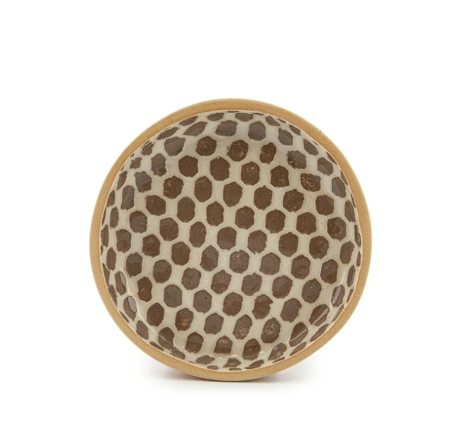 Terrafirma Ceramics Dot Mocha Wine Coaster - Charles Mayer