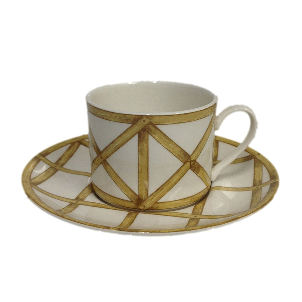 Pickard Nancy by Charlotte Moss Tea Cup & Saucer - Charles Mayer
