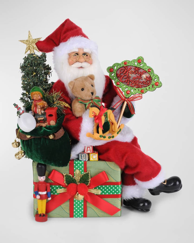 Karen Didion Lighted Merry Christmas Santa - Charles Mayer