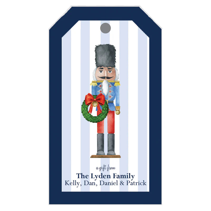 WH Hostess Nutcracker Stripe Gift Tags - Charles Mayer