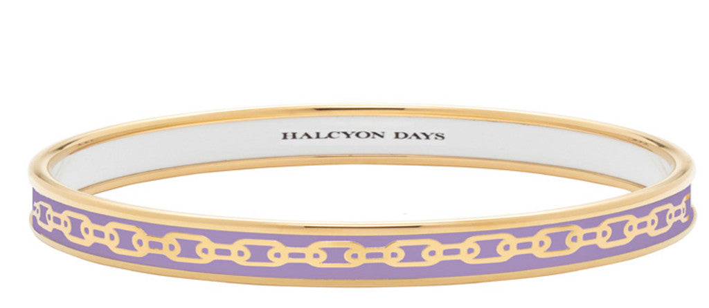 Halcyon Days Chain Lavender & Gold 6mm Medium Bangle - Charles Mayer