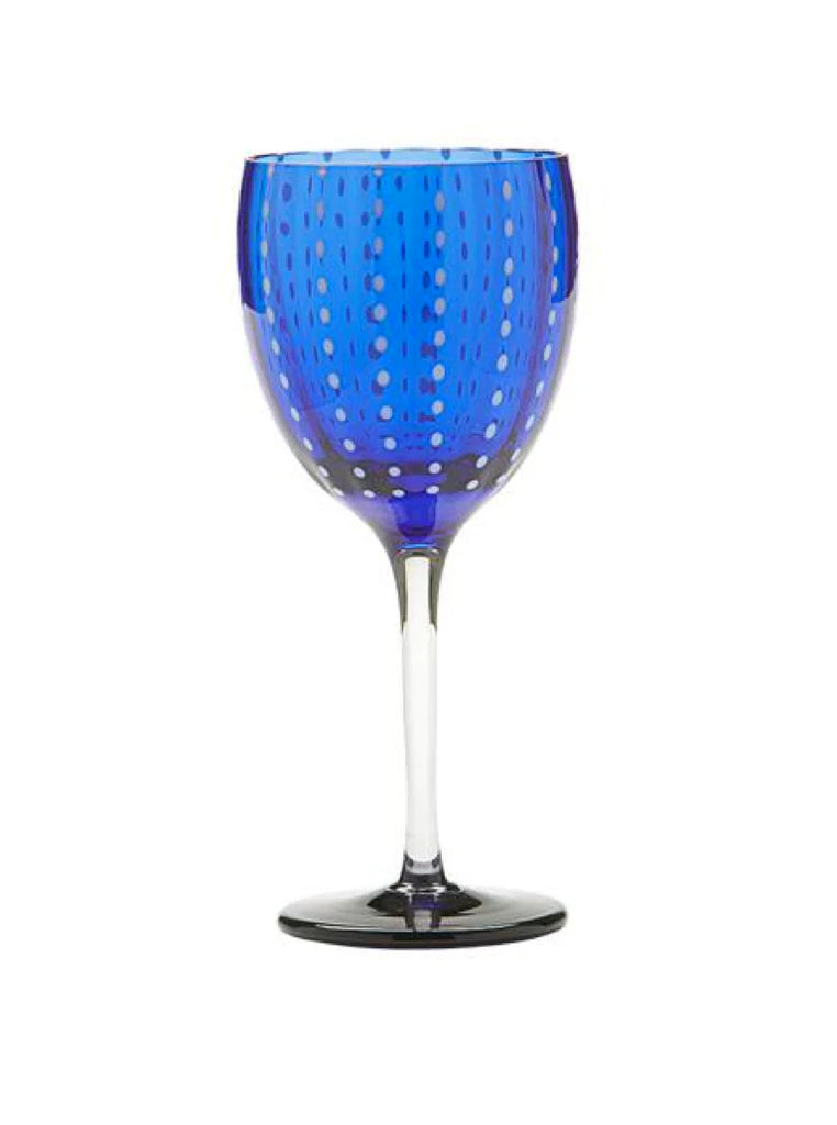 Zafferano Perle Blue Wine Glass - Charles Mayer
