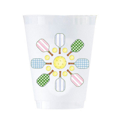 WH Hostess Pickleball Flower Shatterproof Cups, Set of 8 - Charles Mayer