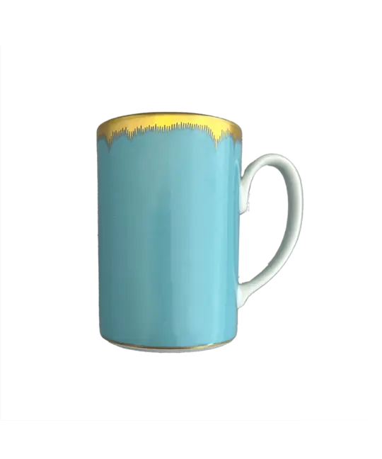 Mottahedeh Chelsea Feather Turquoise Mug - Charles Mayer