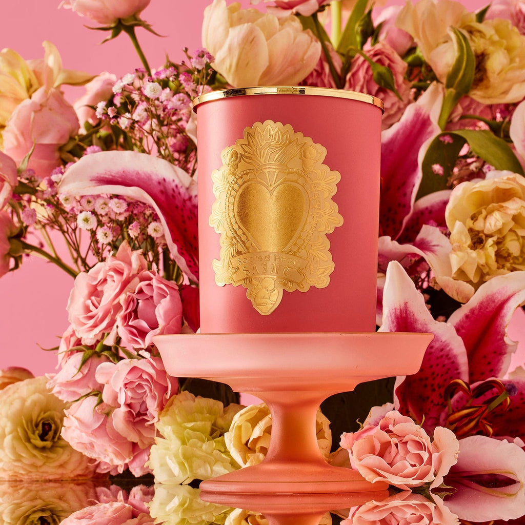 Saint Sacred Heart Pink Candle - Charles Mayer