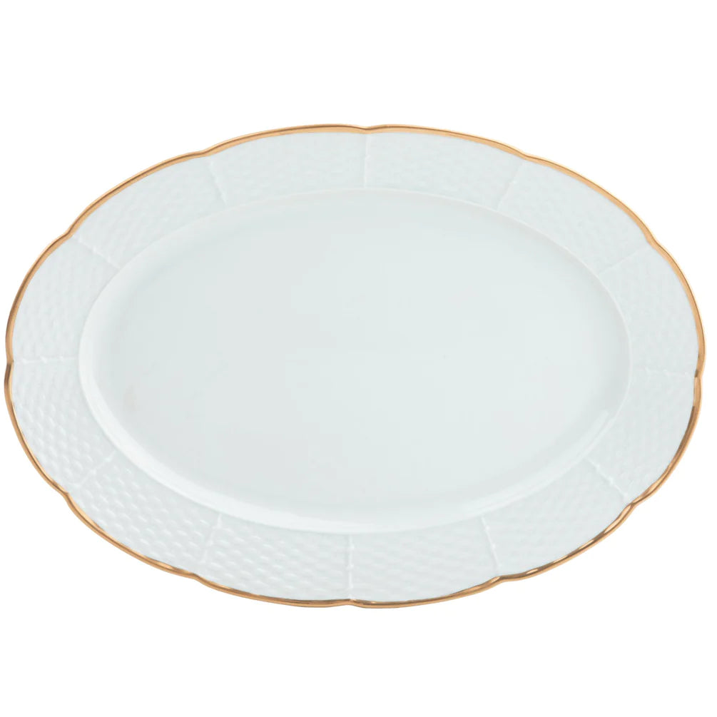 Pickard Sea Island Gold Oval Platter - Charles Mayer