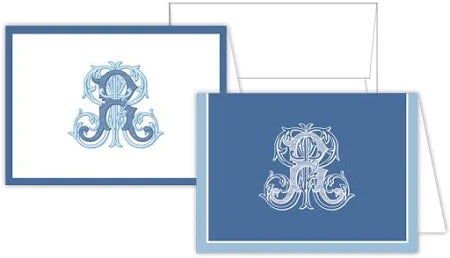 Rosanne Beck Petite Note Cards Preppy Monogram, Assorted Letters and Colors - Charles Mayer