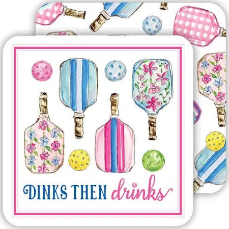 Rosanne Beck Pickleball Preppy Paddles Coasters - Charles Mayer