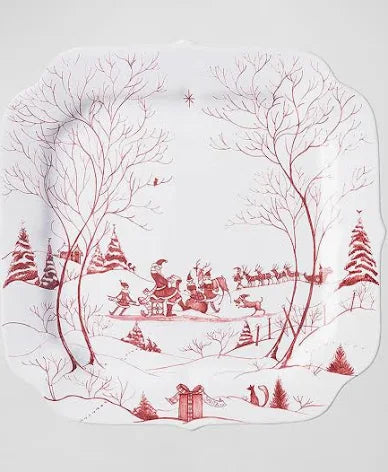 Juliska Country Ruby Winter Frolic Santa's Cookie Tray - Charles Mayer