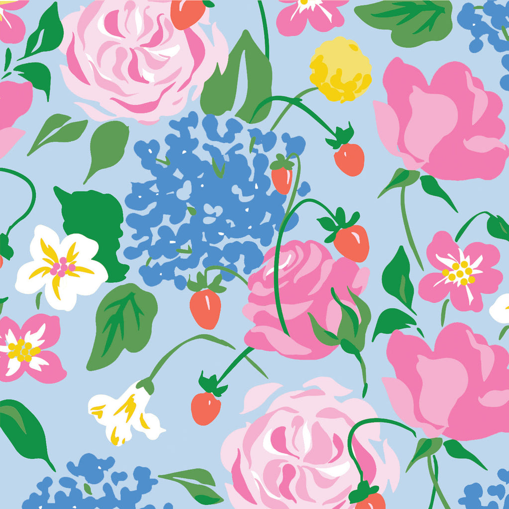 WH Hostess Strawberry Floral Gift Wrap - Charles Mayer