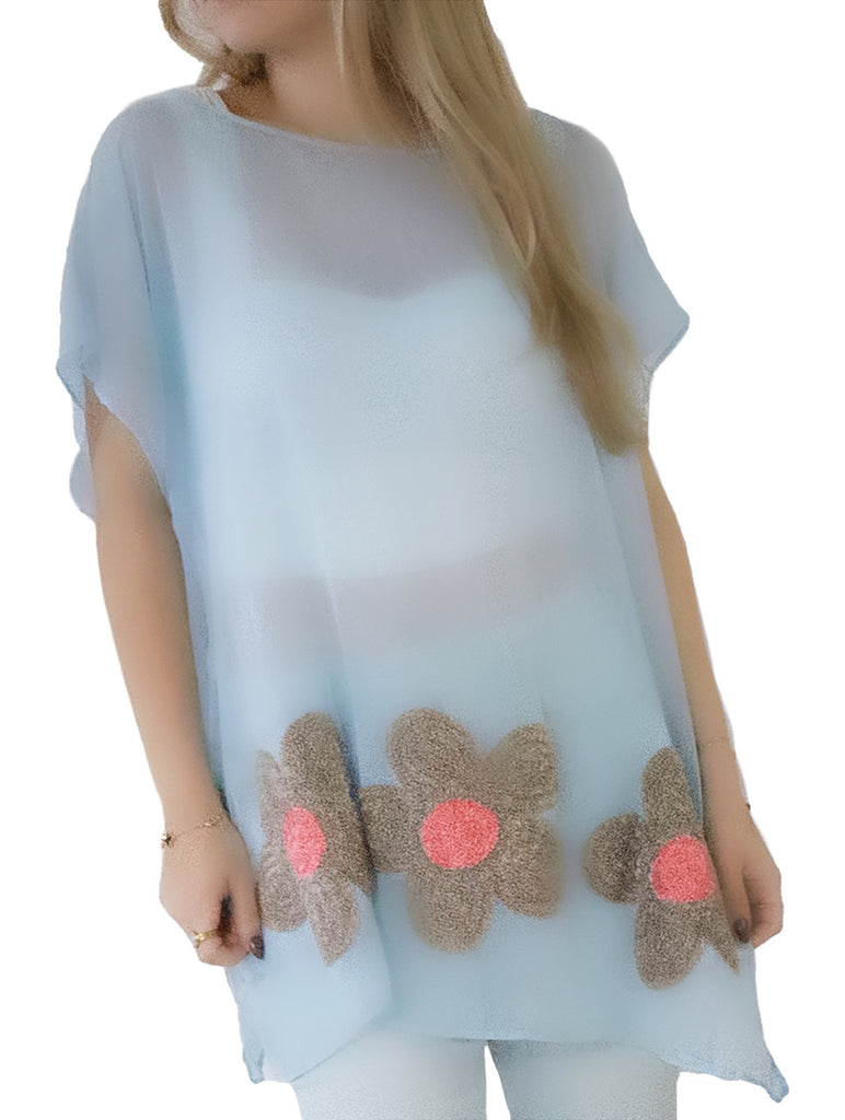 Randi & Will Sugar Daddy Sky Blue Poncho - Charles Mayer