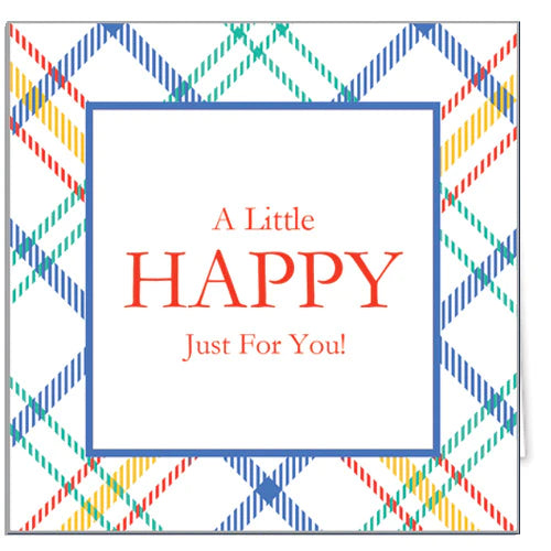 WH Hostess Plaid Happy Enclosure Cards, Set of 10 - Charles Mayer