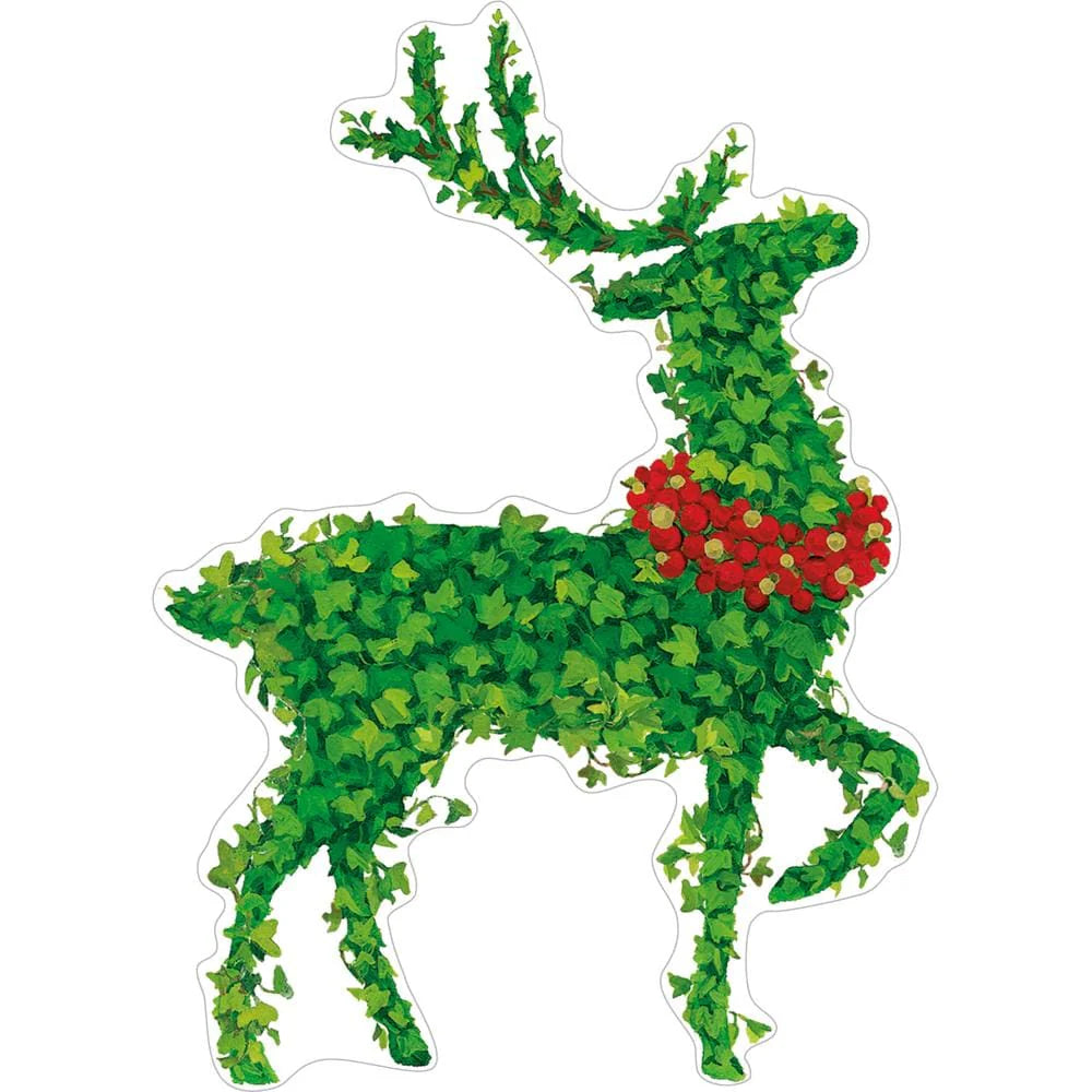 Caspari Stag Topiary Ornament Tag - Charles Mayer