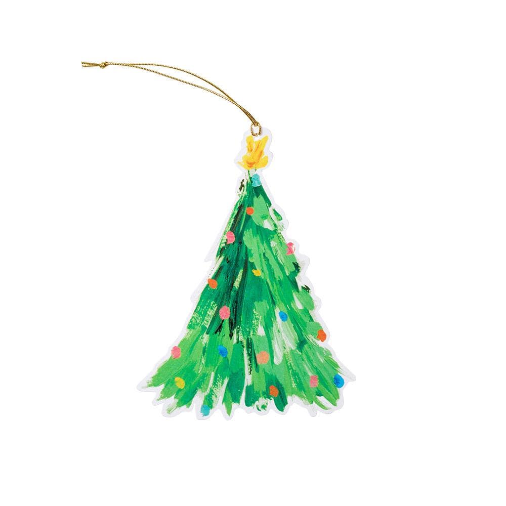 Caspari Brushstroke Trees Gift Tags, Pack of 4 - Charles Mayer