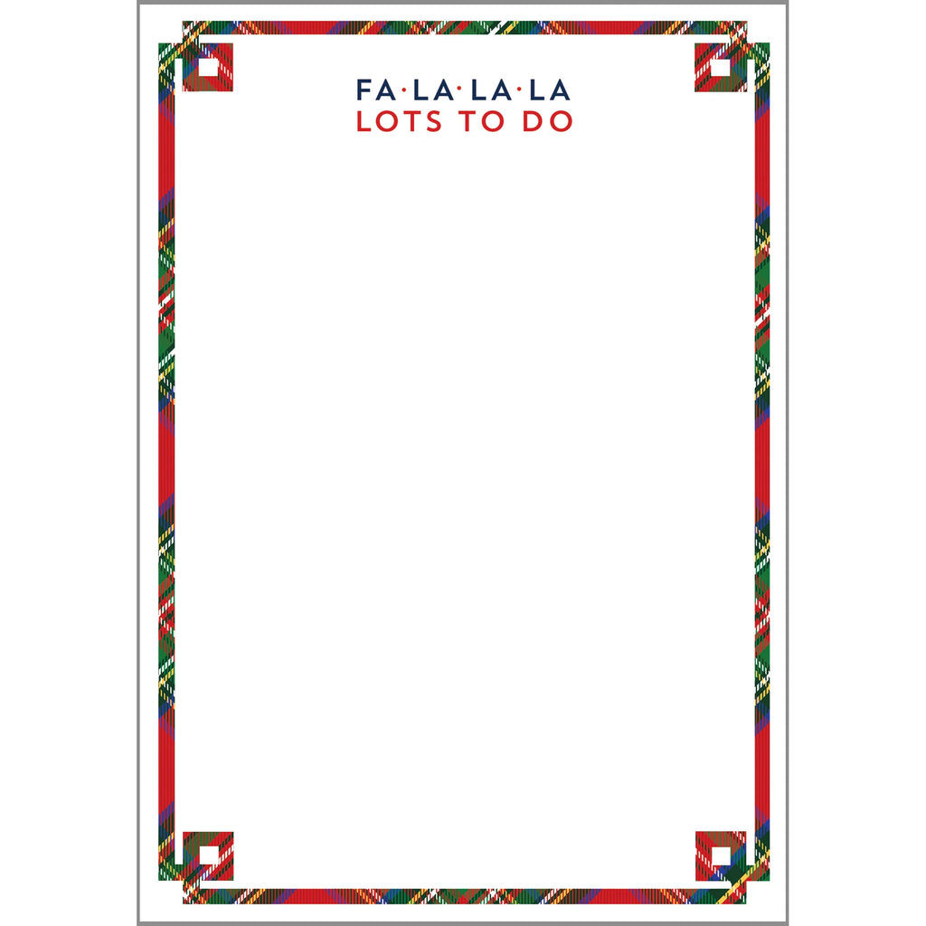 WH Hostess Fa La La 5*7 Notepad - Charles Mayer