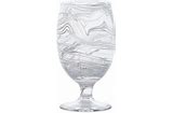 Juliska Puro Marbled White Goblet - Charles Mayer