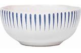 Juliska Sitio Stripe Delft Blue Cereal/Ice Cream Bowl - Charles Mayer