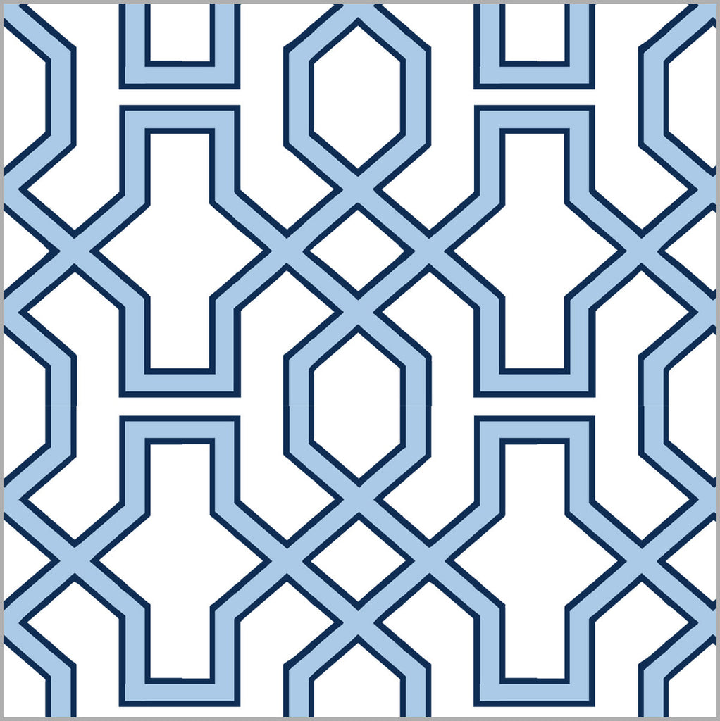 WH Hostess Blue Trellis Gift Wrap - Charles Mayer
