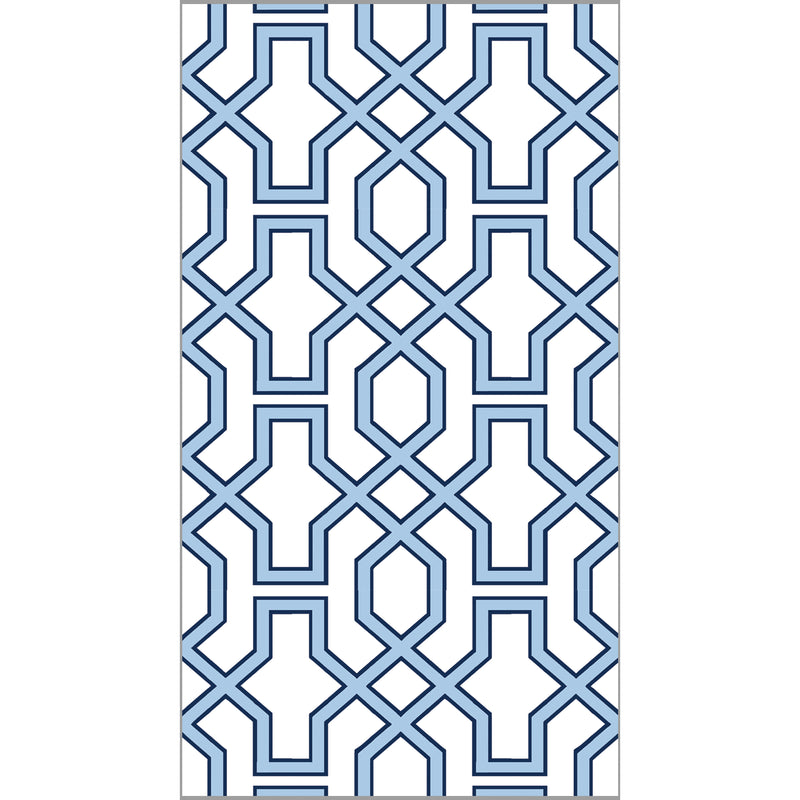 WH Hostess Blue Trellis Guest Towels - Charles Mayer