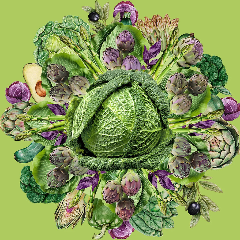 Nicolette Mayer Veggie Centerpiece 15*15 Acrylic Tray - Charles Mayer