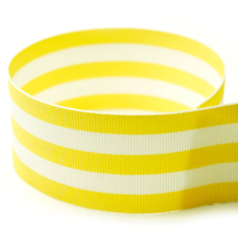 WH Hostess Grosgrain Ribbon, Yellow Stripe - Charles Mayer