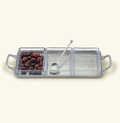 Match Pewter Crudite 3 Section Tray - Charles Mayer