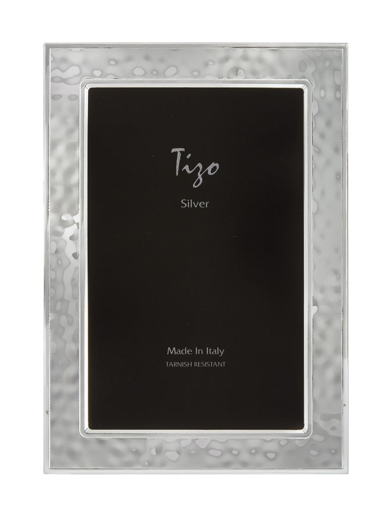Tizo Design Hammered With Fold Silver Plate Frame, 5*7 - Charles Mayer