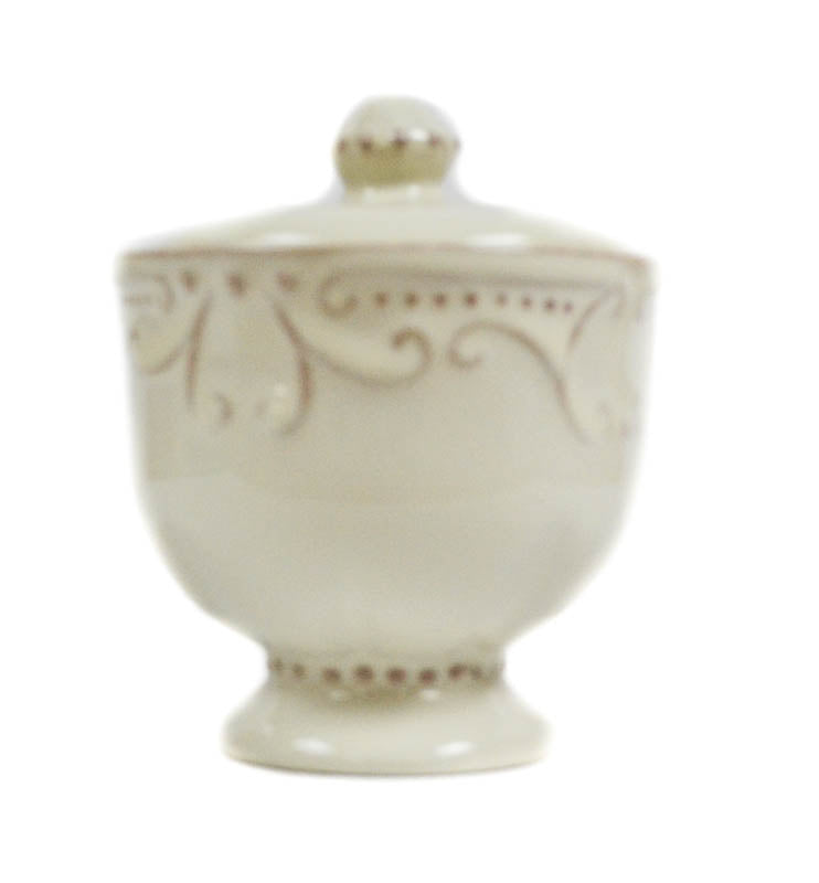 Skyros Designs Isabella Covered Sugar Bowl, Ivory - Charles Mayer