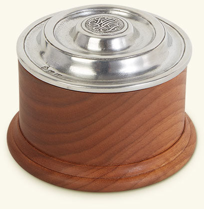 Match Pewter Wood Salt Cellar - Charles Mayer