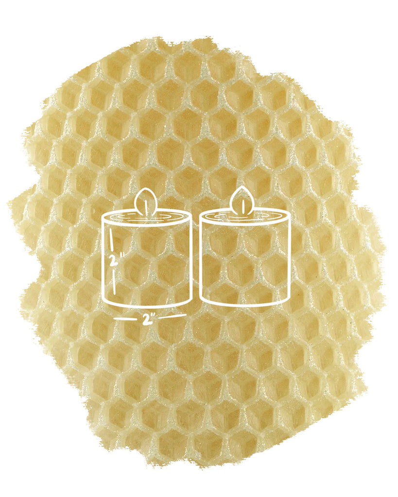 The Little Bee Glint Collection Meringue Light Yellow with Sugar Sparkle Beeswax Candle - Charles Mayer