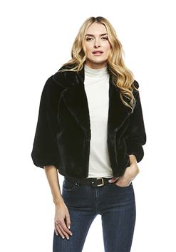 Fabulous Furs Faux Fur Black Vintage Evening Jacket - Charles Mayer