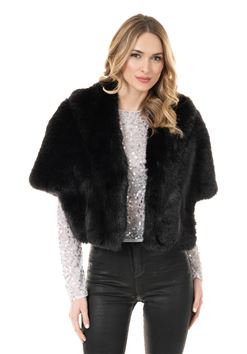 Fabulous Furs Mink Capelet, Black Mink - Charles Mayer