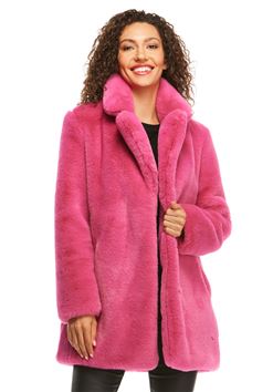 Fabulous Furs Hot Pink Faux Fur Le Mink Jacket - Charles Mayer