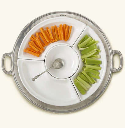 Match Pewter Convivio Round Sectional Platter - Charles Mayer