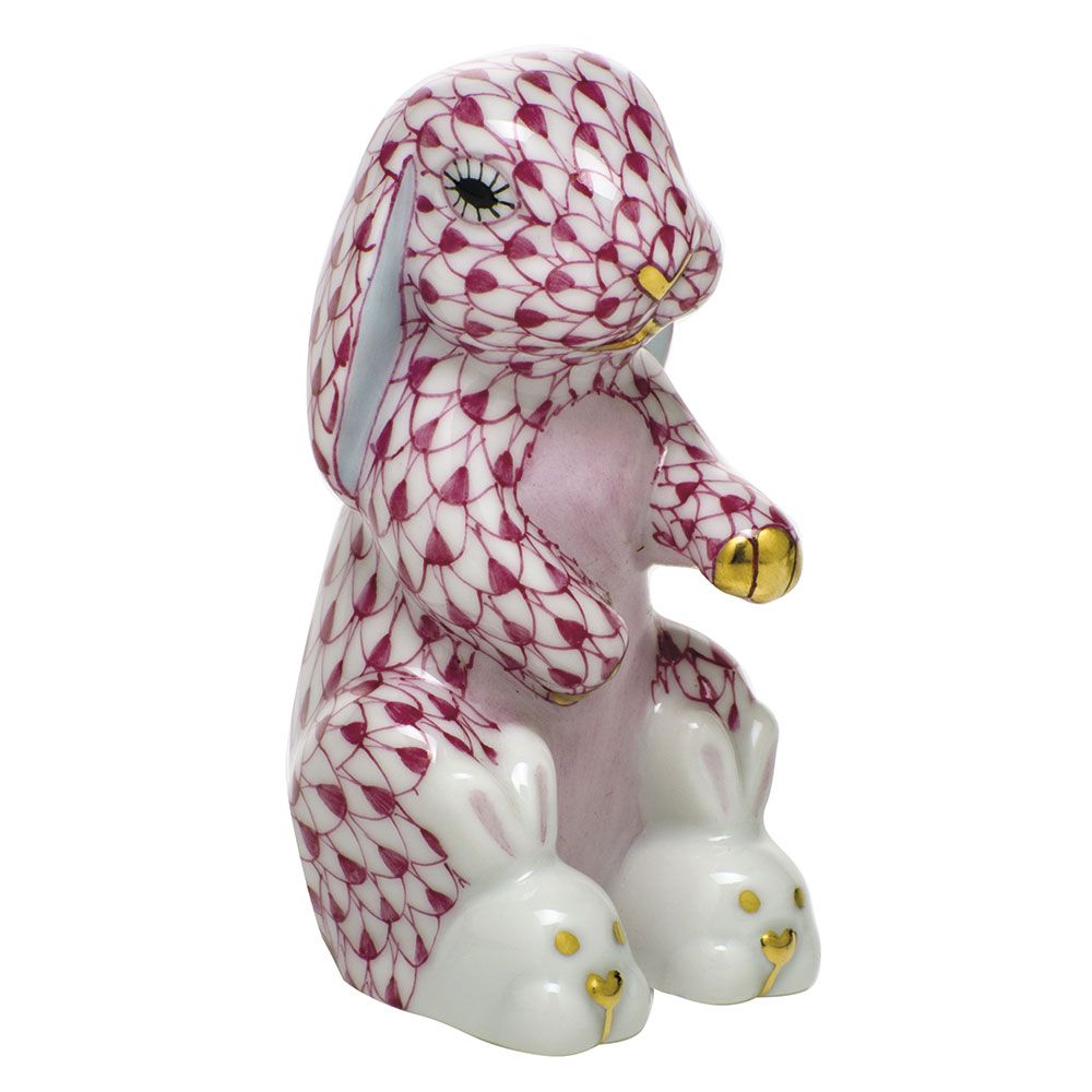 Herend Raspberry Bunny Slippers - Charles Mayer