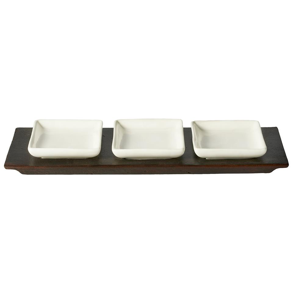 Jan Barboglio Tres Servidor W/3 Ceramic Plates - Charles Mayer