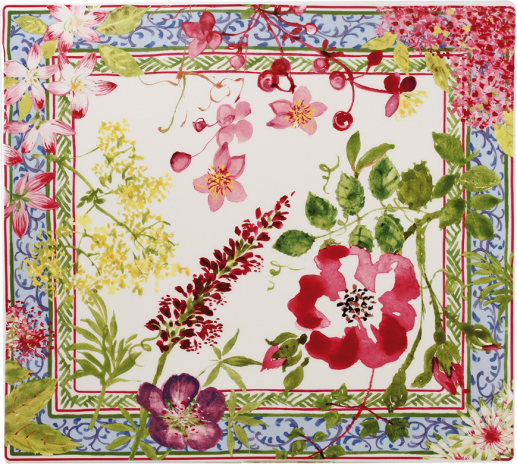 Gien Millefleurs Square Plate - Charles Mayer