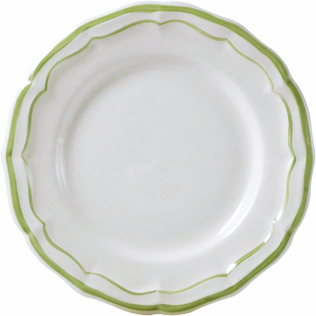 Gien Filet Green Dinner Plate - Charles Mayer